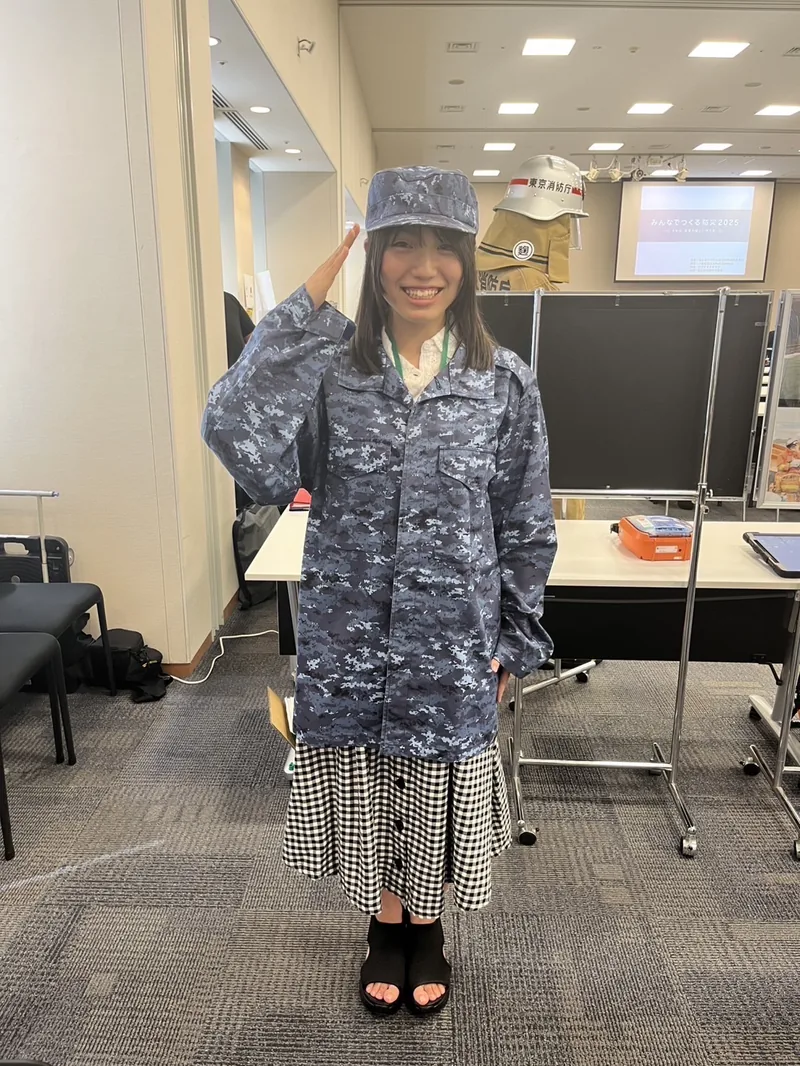 諸星天音 — 防災訓練にて